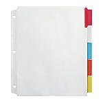 Office Depot Brand Insertable Extra-Wide Dividers with Big Tabs Assorted Colors 5-Tab