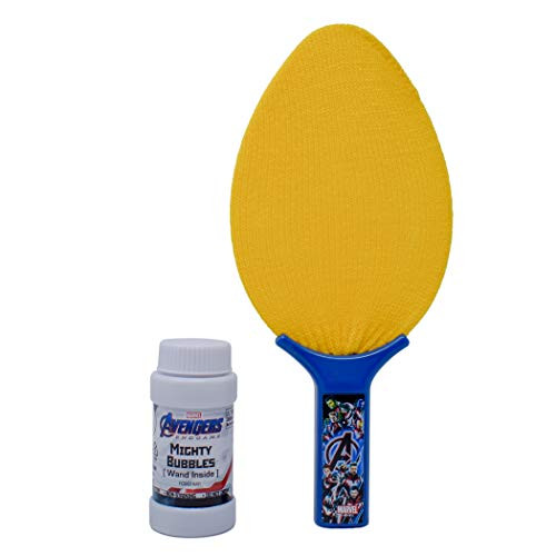 Marvel Avengers Mighty Bubble Ball Paddle and Bubble Solution