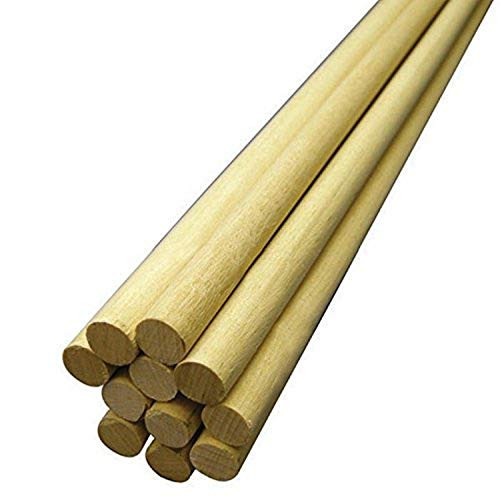 Hygloss Products Inc 316-Inch x 12-Inch 10-Pack Wooden Dowel Rods 10 Count