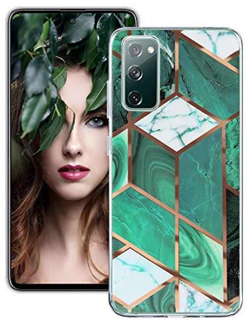 Croazhi Galaxy S20 FE 5G Case Compatible with Samsung Galaxy S20 FE 5G4G Phone Case Clear Silicone Glitter Marble Slim Transparent Shockproof 360 Protective Back Cover for Galaxy S20 Lite Phone