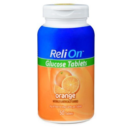 Relion Glucose Tablets - Orange Flavor - 50 counts