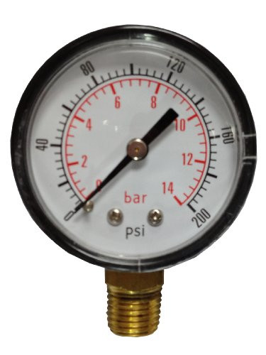Dry Pressure Gauge - Lower Mount - 4-12 Dial - 0 to 200 PSI