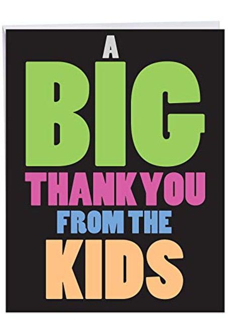 NobleWorks - Big Thanks From The Kids - Teacher Parent Thank You Greeting Card with Envelope Extra Large 8_5 x 11 Inch J6888TYG-US NobleWorks - Big Thanks From The Kids - Teacher Parent Thank You Greeting Card with Envelope Extra Large 8_5 x 11 Inch J6888TYG-US