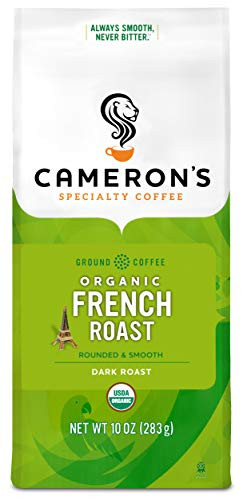 Camerons Coffee Roasted Ground Coffee Bag Organic French Roast 10 Ounce