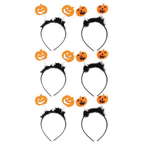 PIXNOR 6pcs Halloween Headband Hair Boppers Pumpkin Hair Band Plush Hair Hoop Headwear for Cosplay Masquerade Party Women Girls Hair Accessories Orange PIXNOR 6pcs Halloween Headband Hair Boppers Pumpkin Hair Band Plush Hair Hoop Headwear for Cosplay Masquerade Party Women Girls Hair Accessories Orange