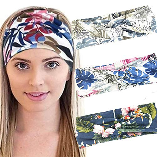 Fdesigner Boho Headbands Criss Cross Headbands Knot Hairbands Stretch Headwraps for Women and Girls style5