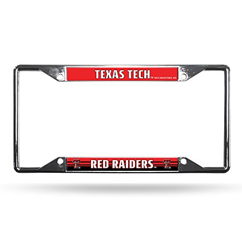 NCAA Rico Industries Easy View Chrome License Plate Frame Texas Tech Red Raiders