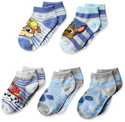 Nickelodeon boys Paw Patrol 5 Pack Shorty Casual Sock Grey Blue Multi Shoe Size 4-8 US Nickelodeon boys Paw Patrol 5 Pack Shorty Casual Sock Grey Blue Multi Shoe Size 4-8 US