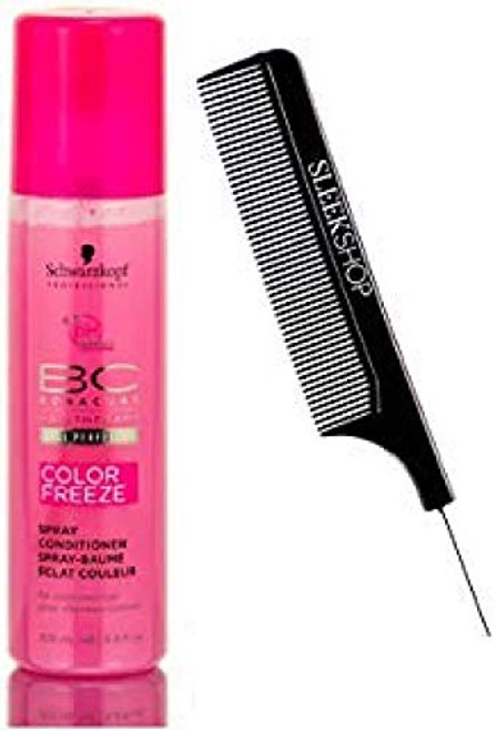 Schwarzkopf BC BONACURE Color Freeze SPRAY CONDITIONER for COLORED HAIR with Sleek Steel Pin Tail Comb Coloured Leave In Conditioner Color Freeze - 6_8 oz 200 ml Schwarzkopf BC BONACURE Color Freeze SPRAY CONDITIONER for COLORED HAIR with Sleek Steel Pin Tail Comb Coloured Leave In Conditioner Color Freeze - 6_8 oz 200 ml