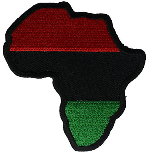 Pan Africa African Red Black Green Continent Cutout 3 inch Patch IVANP1527 Pan Africa African Red Black Green Continent Cutout 3 inch Patch IVANP1527