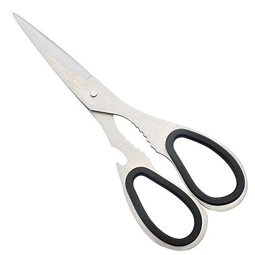 Kitchen Multi-Purpose Shears METANIC Stainless Steel Kitchen Scissor with Nutcracker Walnut clip   Bottle opener Color B