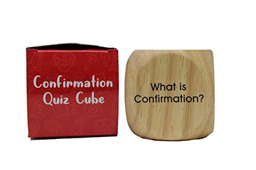 Needzo Catholic Confirmation Gifts Wooden Prayer Cube with Quiz Questions for Sunday School Prepare and Learn 2 14 Inches Needzo Catholic Confirmation Gifts Wooden Prayer Cube with Quiz Questions for Sunday School Prepare and Learn 2 14 Inches