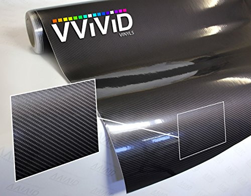 VViViD High Gloss Black Carbon Fiber Tech Art 3-Layer 3D Realistic True Carbon Fiber Look Cast Vinyl Wrap 0_5ft x 5ft