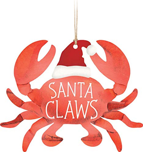 P_ Graham Dunn Santa Claws Rosy Red 3_8 x 3 Wood Decorative Hanging Figurine Ornament P_ Graham Dunn Santa Claws Rosy Red 3_8 x 3 Wood Decorative Hanging Figurine Ornament