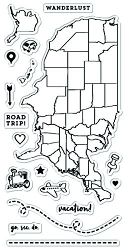 Fiskars 4x8 Inch Clear Stamps- Wanderlust