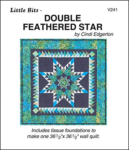 Double Feathered Star - Foundation Paper Piecing Pattern - 36 12 x 36 12 Wall Quilt