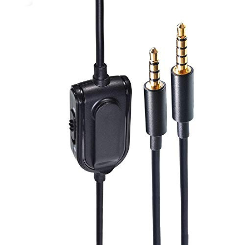 Gaming Headsets Headphone Cable Cord for A40 A10 Inline Mute Volume Control Lead Compatible with Logitech G633 G933 Astro A10 A40 A30 A50 Xbox One Play Station PS4 Smartphone Audio Cable Cord Lead