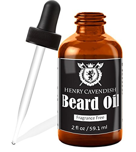 Henry Cavendish Beard Oil and Leave In Conditioner with Organic Jojo Sunflower Shea and Argon Oils Fragrance Free 2 oz_