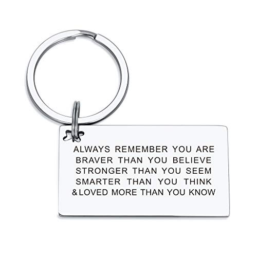 Proud of You Gifts Inspirational Gifts for Women Kids Men Keychain Always Remember You are Braver Than You Believe Graduation Proud of You Gifts Inspirational Gifts for Women Kids Men Keychain Always Remember You are Braver Than You Believe Graduation