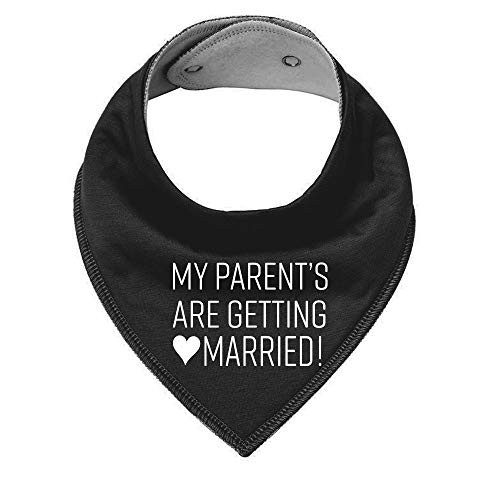 My Parents Are Getting Married Printed Baby Bib Triangle Bandana Assorted Colors