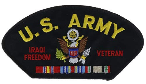 USA Iraq War Iraqi Freedom Vet_ 5 Embroidered Hat Patch HONFLB1699k USA Iraq War Iraqi Freedom Vet_ 5 Embroidered Hat Patch HONFLB1699k