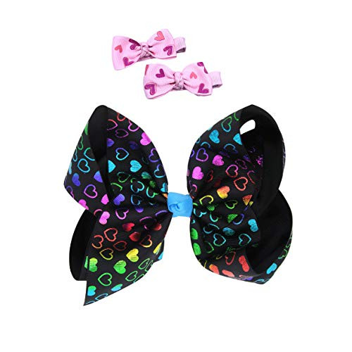 JustMyDress Valentines Hair Clips Pin with Bow Girls Kids Bowknot HairClips Hairpins JHV08 Set F
