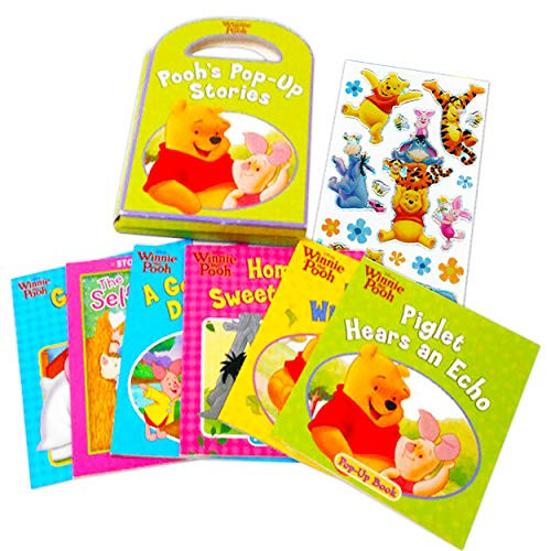 Winnie The Pooh Book Set Winnie The Pooh Storybook Collection Bundle ~ Pack of 6 Disney Winnie The Pooh Pop Up Story Books with Stickers Winnie The Pooh Stories for Baby