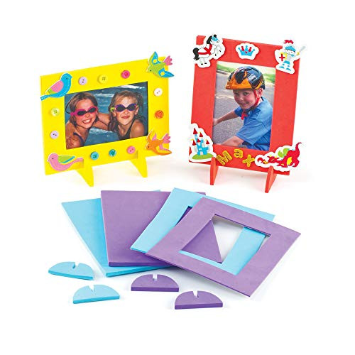 Baker Ross ET635 Foam Photo Frames - Pack of 4 Craft Blanks for Kids Arts Projects