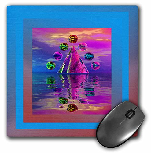 3dRose LLC 8 x 8 x 0_25 Inches Mouse Pad Christmas Balls 3D Blue mp-98788-1