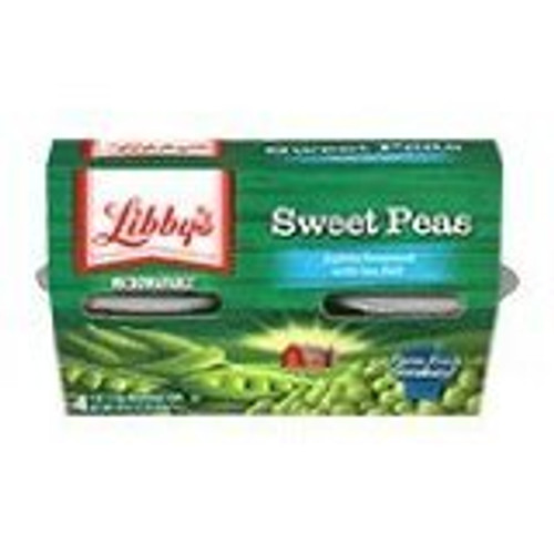 LIBBYS MICROWAVABLE SWEET PEAS 4 OUNCE 4 PACK INDIVIDUAL CUPS LIBBYS MICROWAVABLE SWEET PEAS 4 OUNCE 4 PACK INDIVIDUAL CUPS