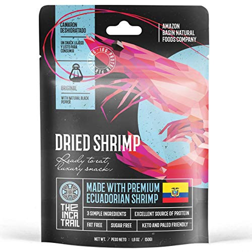 The Inca Trail Dried Shrimp  Healthy Shrimp Jerky Snacks  Exquisite Taste Seafood  Exclusive and Rare Ecuadorian Dried Shrimp  1_6oz Pack of Dried Seafood jerky Snack Original flavor