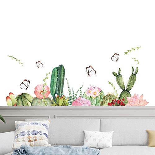 Poorminer Watercolor Cactus Wall Stickers Green Plants Wall Decals Plants Flower with Butterfly Wall DecorCacti Peel and Stick Home Art PVC Murals for Living Room Nursery Bedroom Children Kids Room Poorminer Watercolor Cactus Wall Stickers Green Plants Wall Decals Plants Flower with Butterfly Wall DecorCacti Peel and Stick Home Art PVC Murals for Living Room Nursery Bedroom Children Kids Room