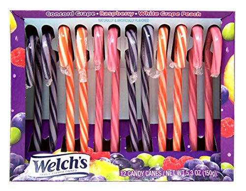 Welchs Fruit Flavored Christmas Candy Canes Individually Wrapped 5_3 Ounce
