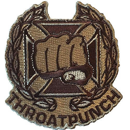 Throat Punch Qualification Badge - Embroidered Morale Patch Arid Desert