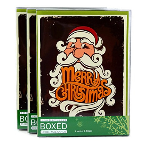 Merry Christmas Seasons Greeting Cards, Santa Claus and Mistletoe Stocking Designs, 24 Cards/Envelopes Merry Christmas Seasons Greeting Cards, Santa Claus and Mistletoe Stocking Designs, 24 Cards/Envelopes