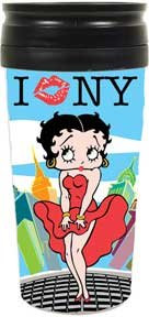 Betty Boop New York 16-ounce Travel Mug