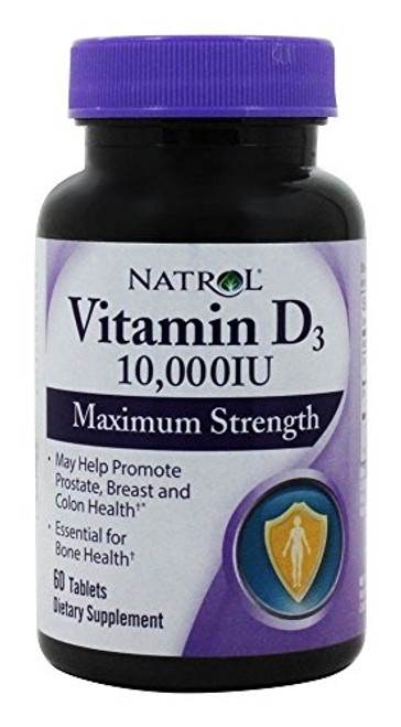 Natrol Vitamin D3-10000 IU - 60 Tablets