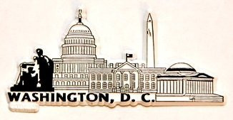 Washington D.C. 2D PVC Fridge Collector's Souvenir Magnet FMC
