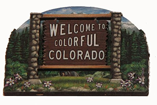 Colorado State Welcome Sign Wood Fridge Magnet 2