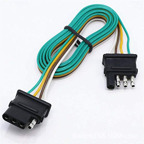 4 Way Flat Harness?GELRHONR 18AWG 4 Way 4 Pin Plug Flat Trailer Light Wiring Harness Extension for LED Tailgate Light Bar and Trailer Lights - 40cm15_7 inch MF