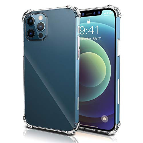 Compatible with iPhone 12 Case Clear iPhone 12 Cases Cover for iPhone 12iPhone 12 Pro 6_1 Inch with 1 x Tempered Glass Screen Protector