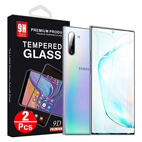 Novo Icon 2PACK YEG02 Screen Protector for Galaxy NOTE 10Tempered Glass Screen Protector9H HardnessHDCase FriendlyBubble-Free for Samsung Galaxy NOTE 10Black