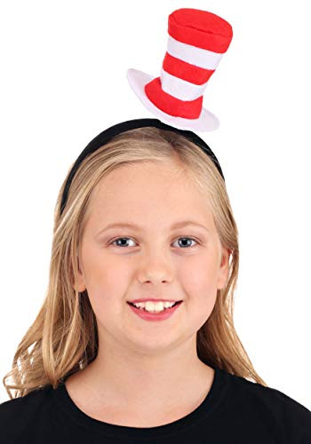 Dr_ Seuss Cat in The Hat Springy Costume Headband for Kids and Adults Red
