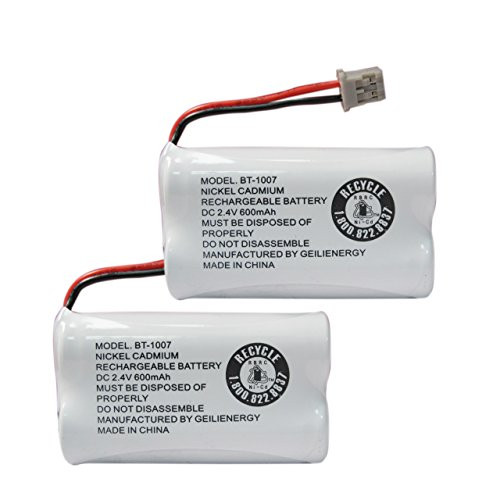 GEILIENERGY BBTY0651101 Battery Compatible with Uniden BT1007 BT-1007 BT904 BT-904 BT1015 BBTY0460001 BBTY0510001 BBTY0624001 BBTY0700001 Panasonic HHR-P506, HHR-P506A Cordless Phone(2-Pack)