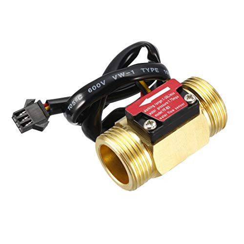 uxcell G34 Hall Effect Liquid Water Flow Sensor Switch Flowmeter Meter Counter DC 5V 1-30Lmin YF-B5