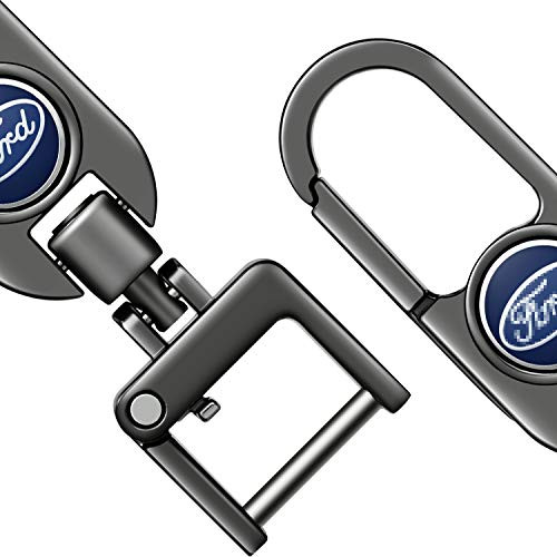 AOOOOP Interior Accessories for Ford Car Key Chain - Heavy Duty Car Key Fob Ring for Ford Focus Fusion Mustang Explorer Ecosport Escape F-150 Black