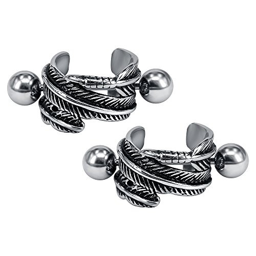 Punk Unique Cartilage Ear Cuff Surgical Steel Barbell Earring Hoop Tragus Helix Ear Lobe Stud Earrings Style 5