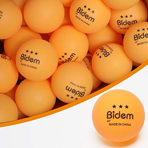 Bidem Ping Pong Balls Advanced 3-Star Table Tennis Balls Bulk Ping Pong Balls for Competition and TrainingPack of 60 Orange