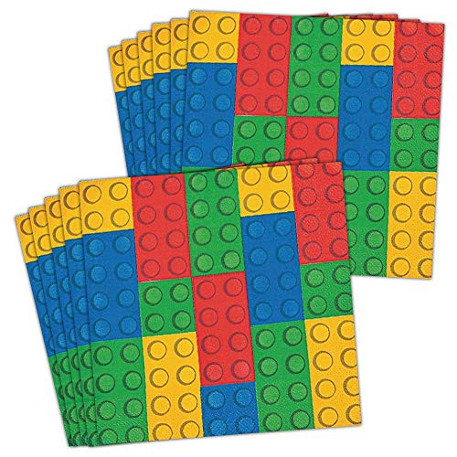 Fun Express 301300 Block Party Lunch Napkins - 16 Piece