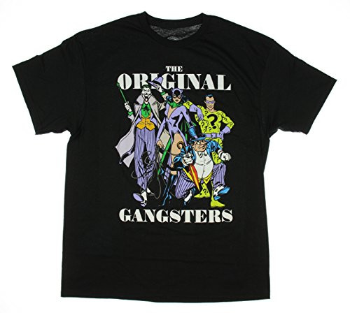 DC Comics Villains Original Gangsters Joker Penguin Graphic T-Shirt - Medium